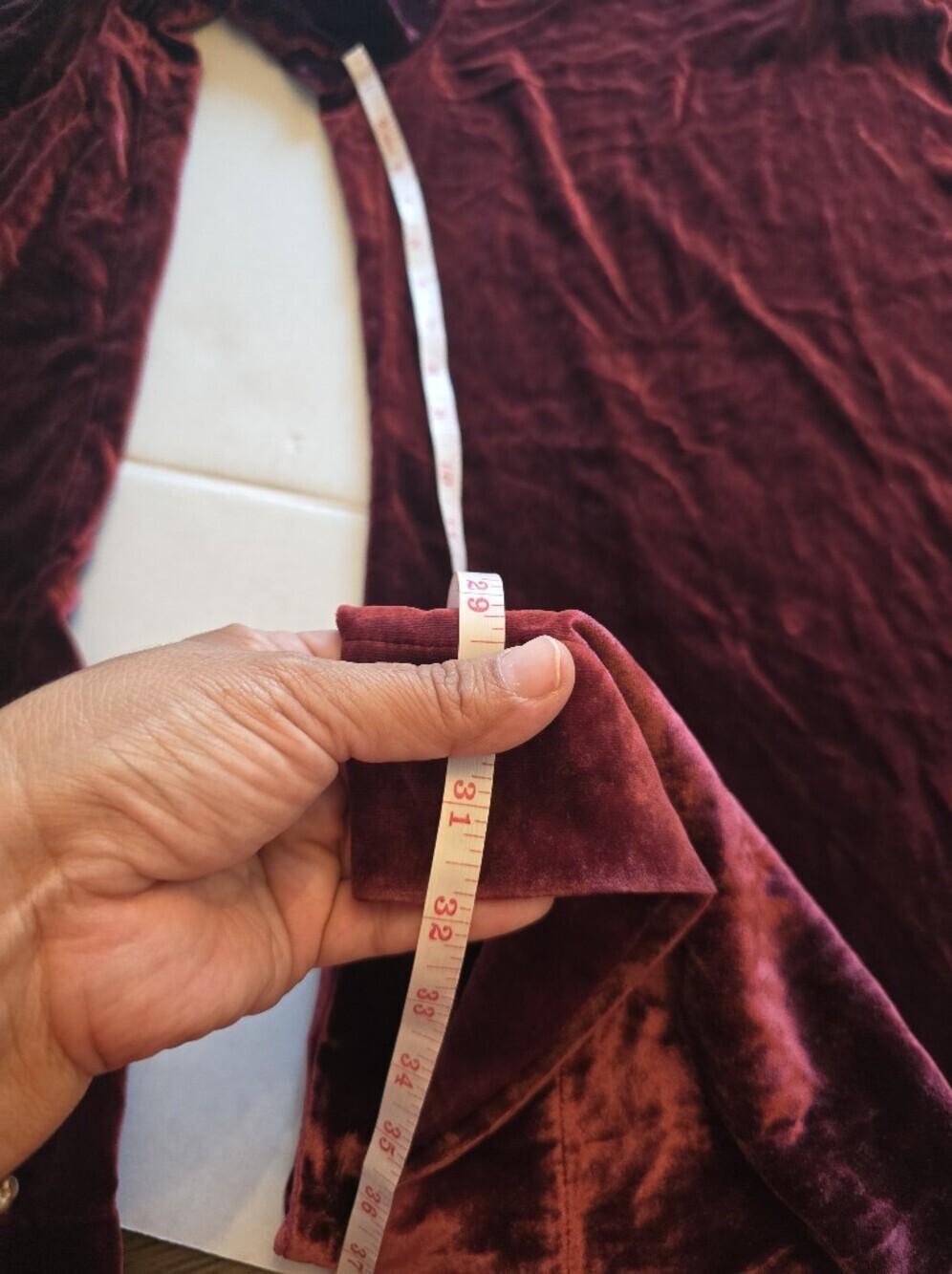 Faherty Stretch Silk Velvet Genevieve Pant Maroon Banner Size Med - Picture 4 of 15